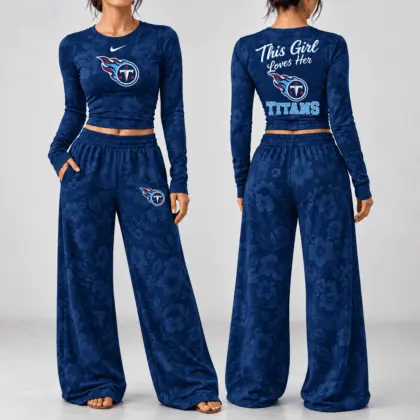 Tennessee Titans | Premium NFL Game Day Bloom Long Sleeve Shirt & Pants Set TD