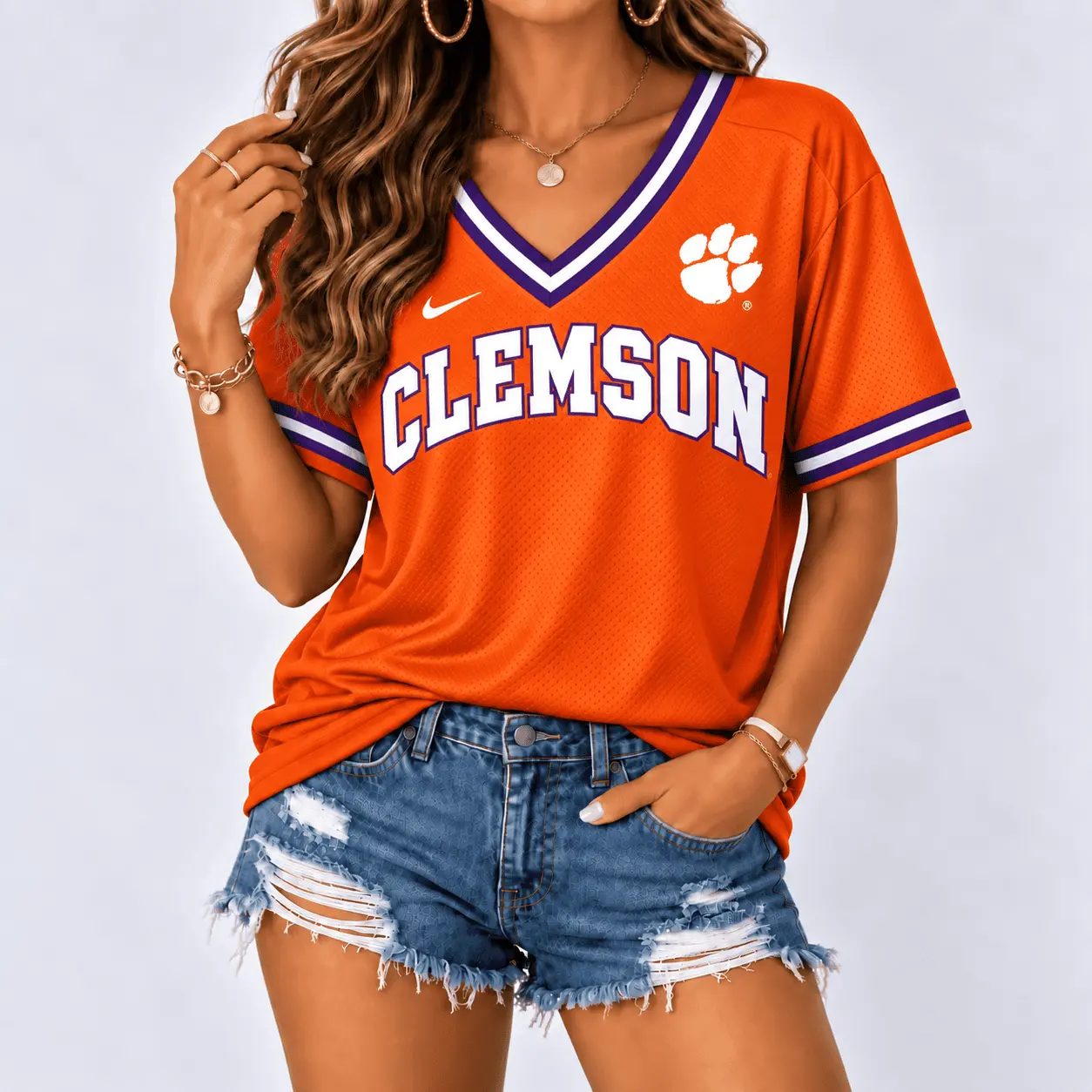 Clemson Tigers | Premium NCAA Classic Game Day V-Neck Shirt NY