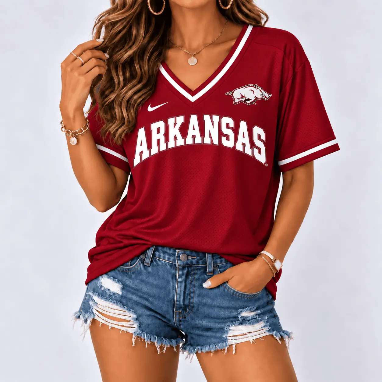 Arkansas Razorbacks | Premium NCAA Classic Game Day V-Neck Shirt NY